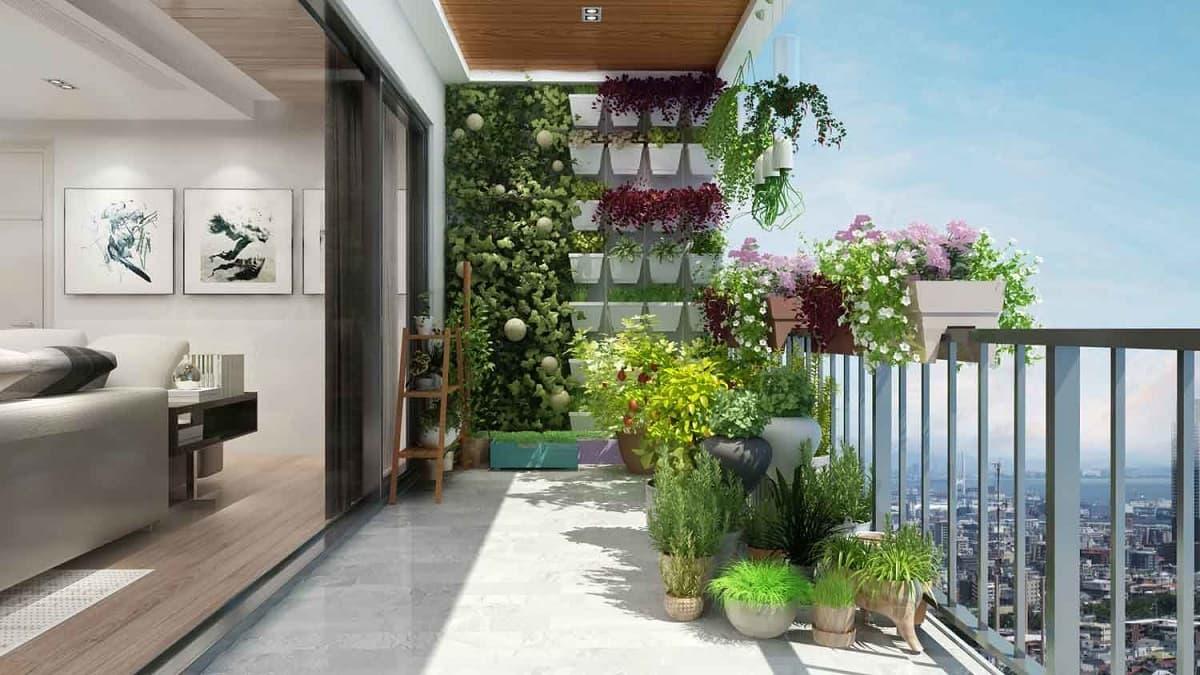 Đảm bảo các yếu tố phong thủy khi thiết kế ban công đẹp