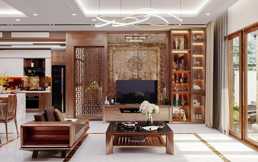 Sử dụng tủ trang trí phòng khách