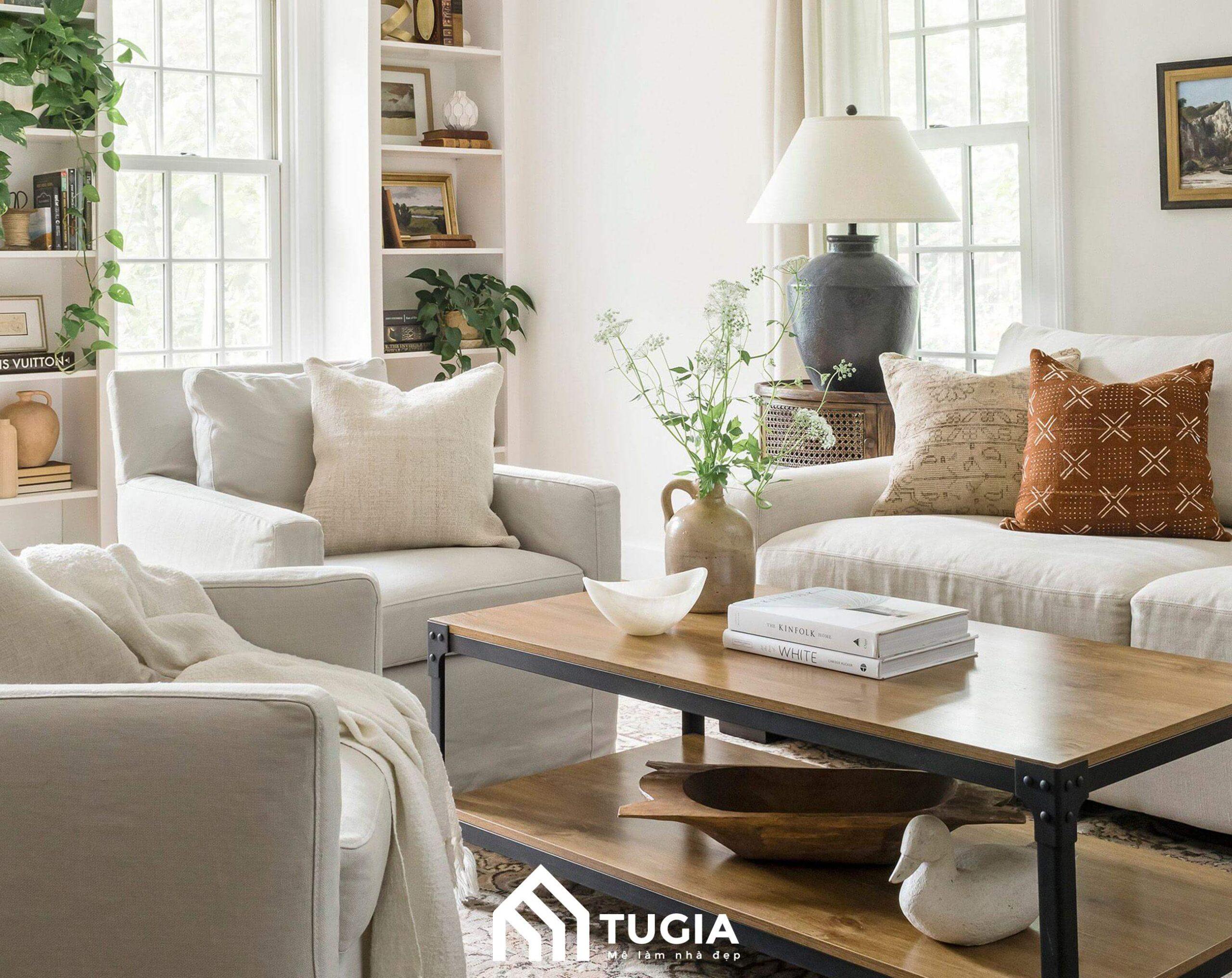 Bộ sofa kiểu dáng tối giản tạo không gian thư giãn cho trang trí phòng khách