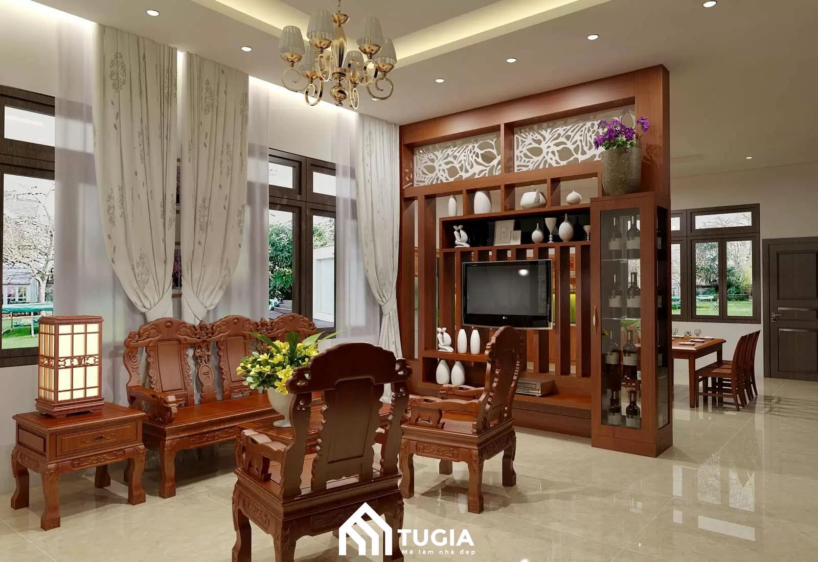 Trang trí phòng khách nhà cấp 4 với sofa đơn giản
