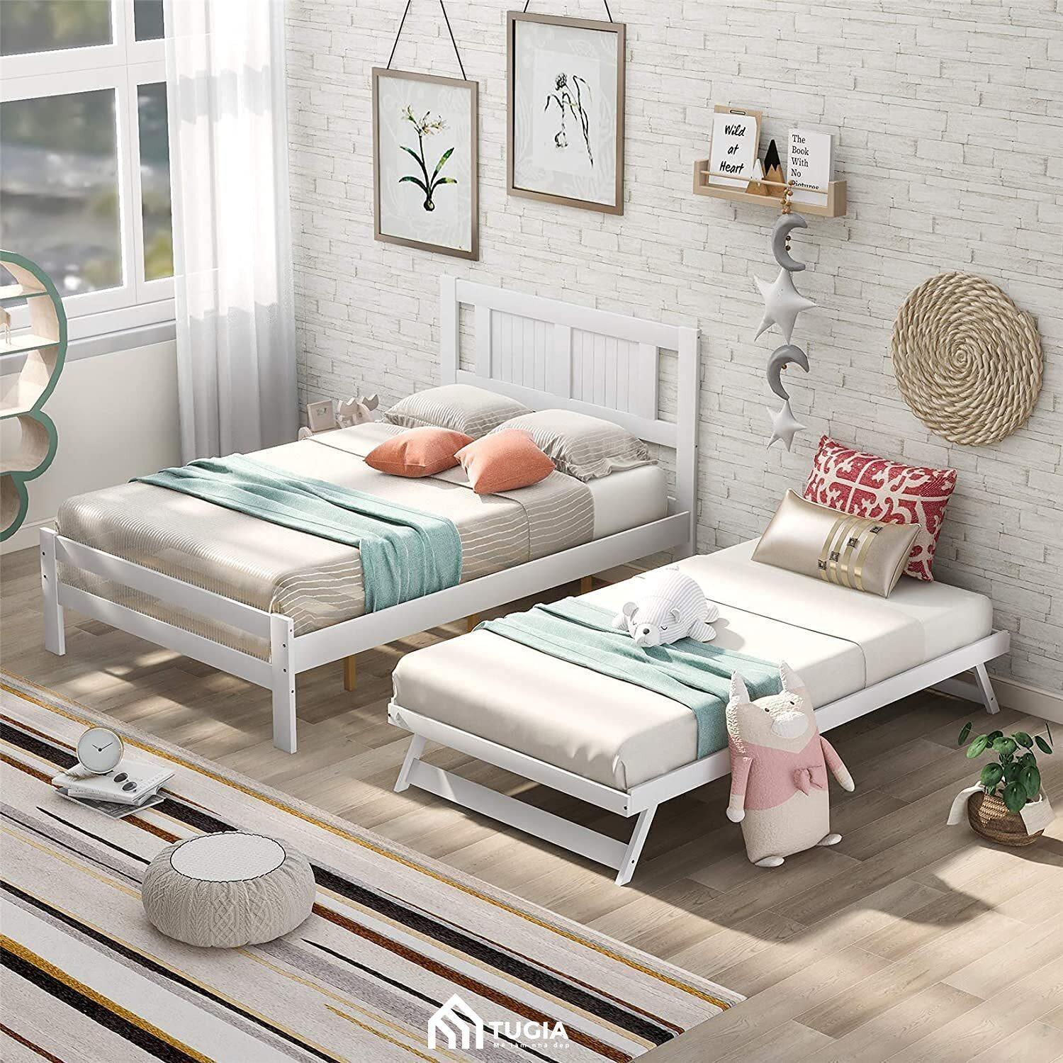 Mẫu phòng ngủ 2 giường cho gia đình nhỏ