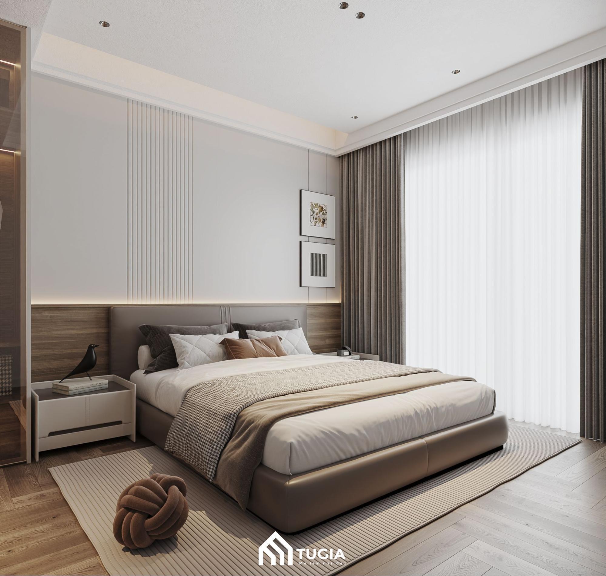 Ánh sáng tự nhiên được tận dụng một cách tối đa qua hệ cửa kính lớn