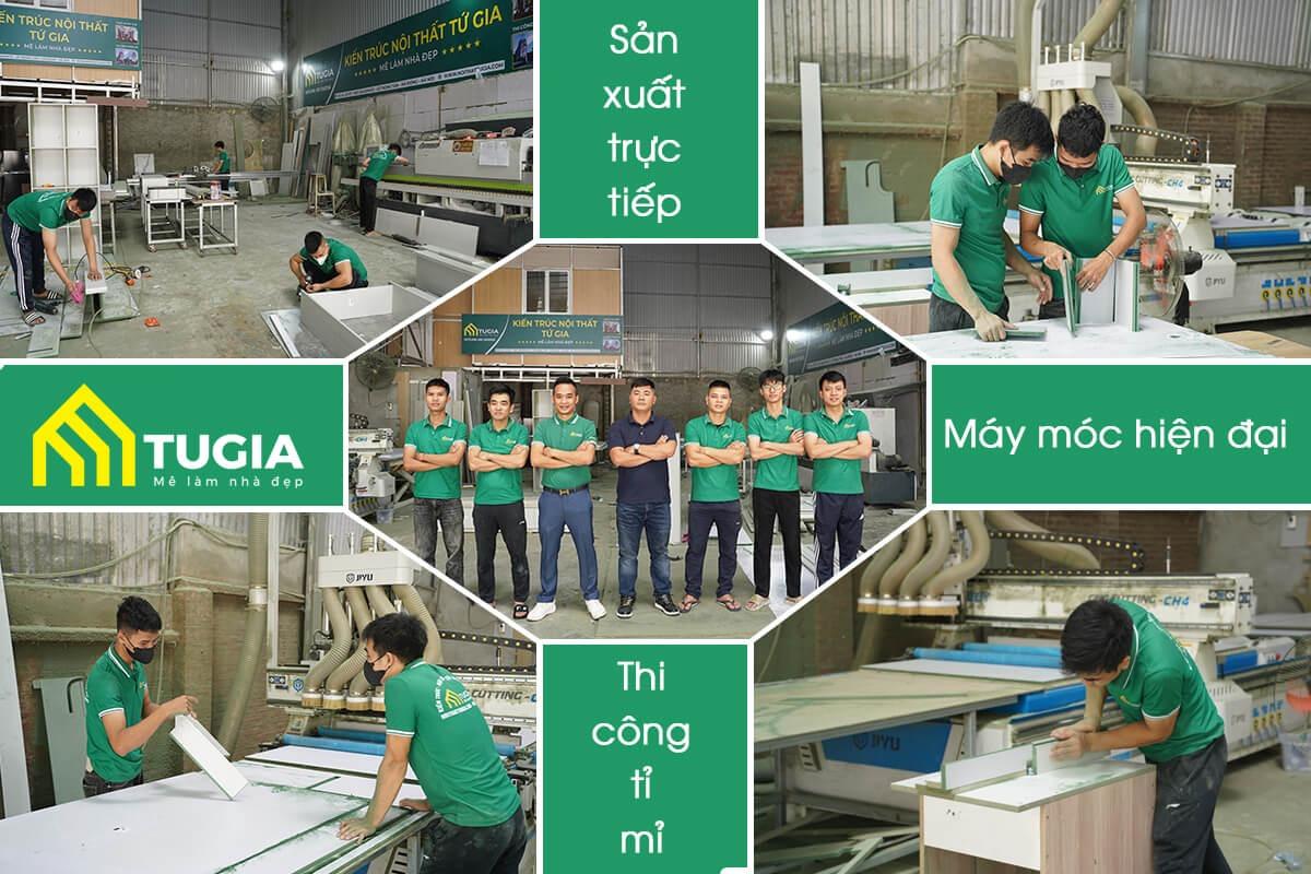 Quy trình sản xuất tại xưởng nội thất gỗ công nghiệp Nội thất Tứ Gia