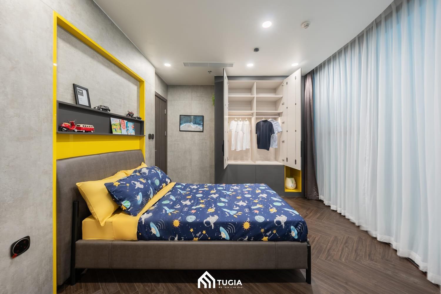 Nội thất Tứ Gia sử dụng nội thất màu tươi sáng giúp em năng động hơn