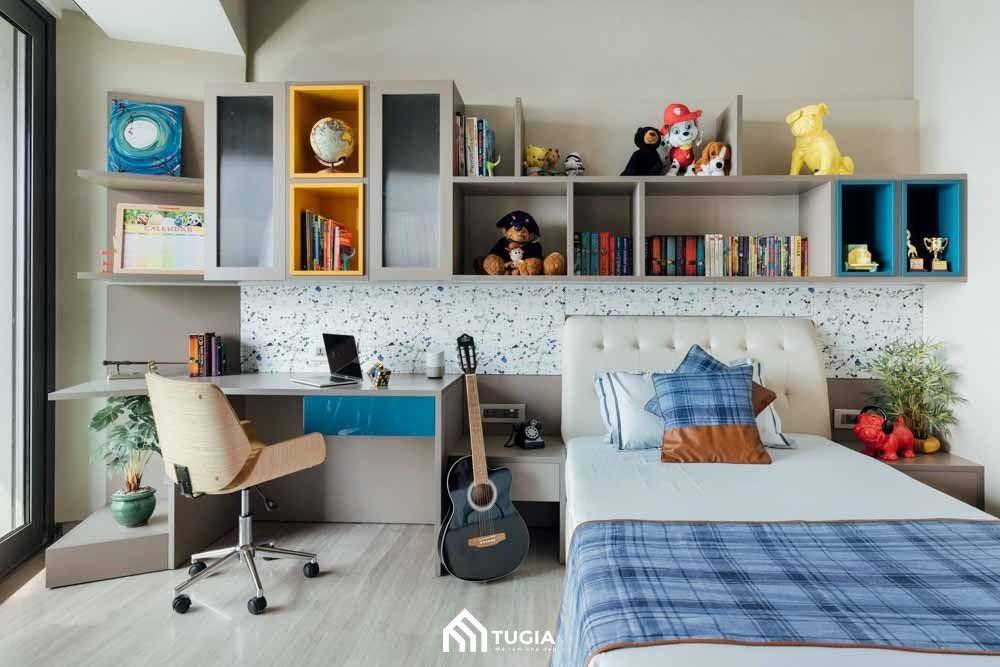 Nội thất Tứ Gia thiết kế nội thất phòng ngủ 25m2 cho bé