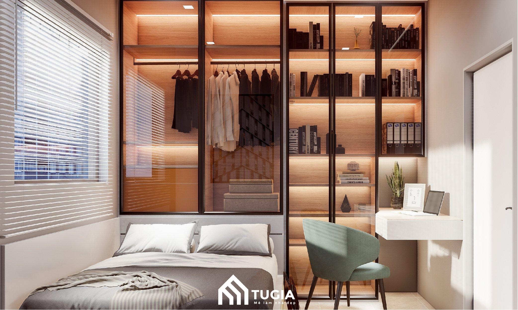 Mẫu phòng ngủ 14m2 thoáng đãng và tiện nghi