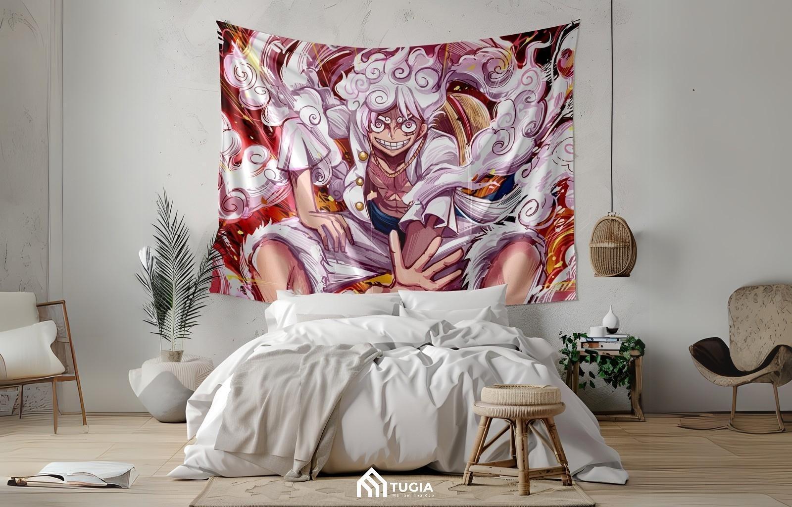 Background phòng ngủ anime với giấy dán tường