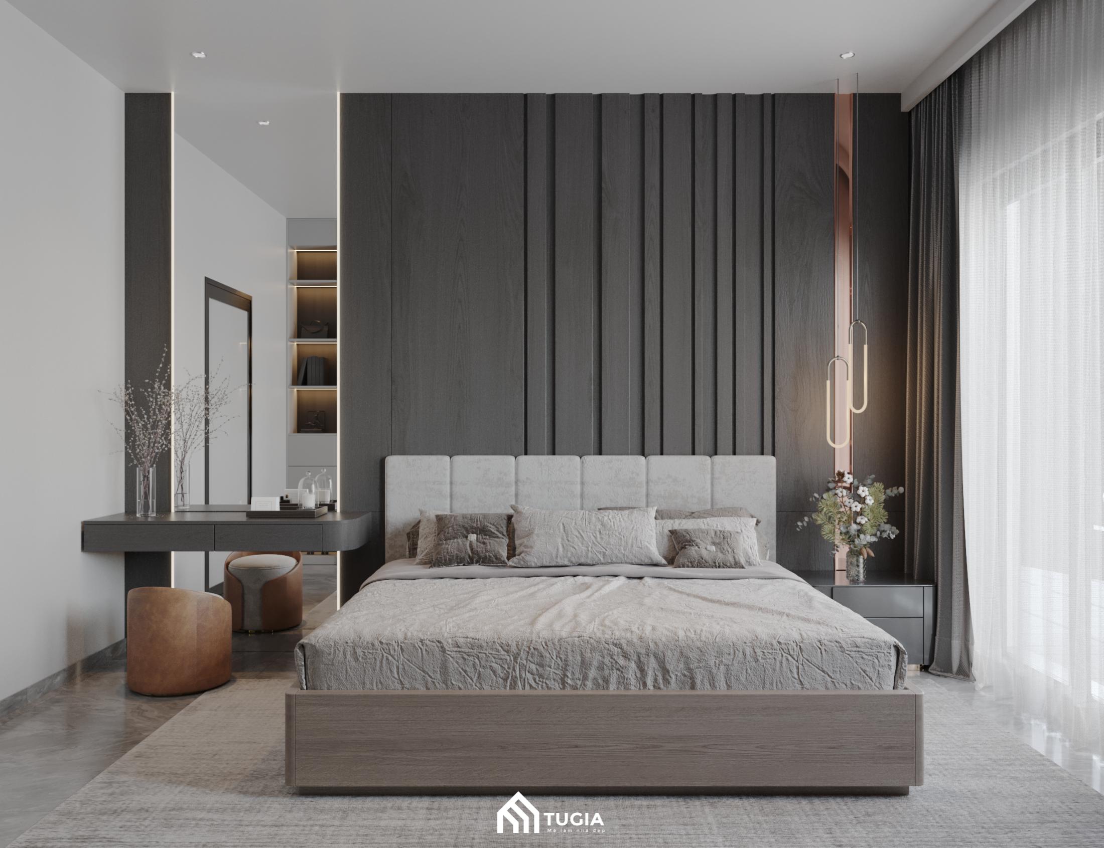 Ứng dụng gương bàn trang điểm tạo điểm nhấn cho không gian phòng ngủ