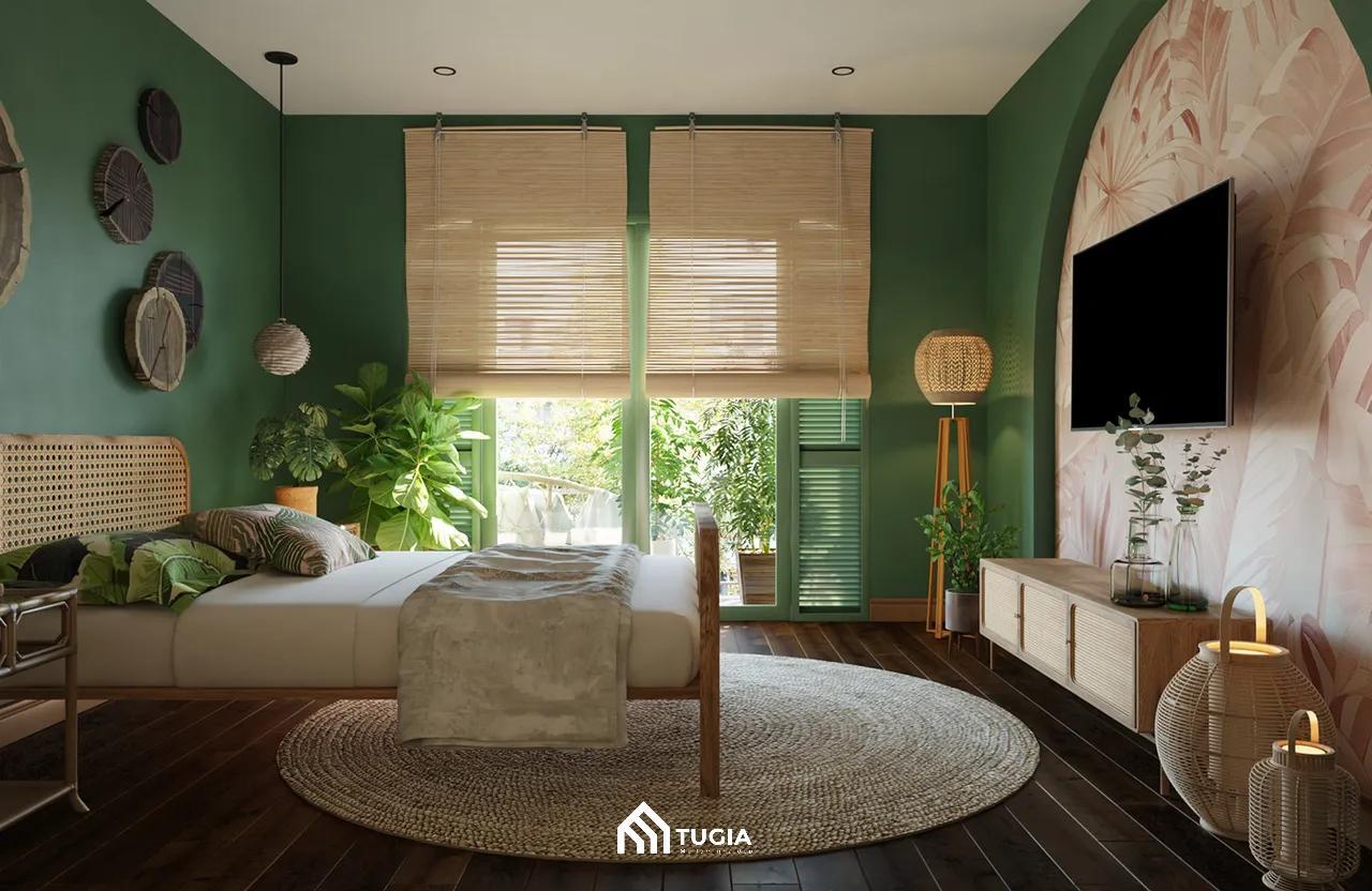Phong cách Tropical lấy cảm hứng từ những vùng đất có khí hậu nhiệt đới với không gian thanh bình và tươi mát