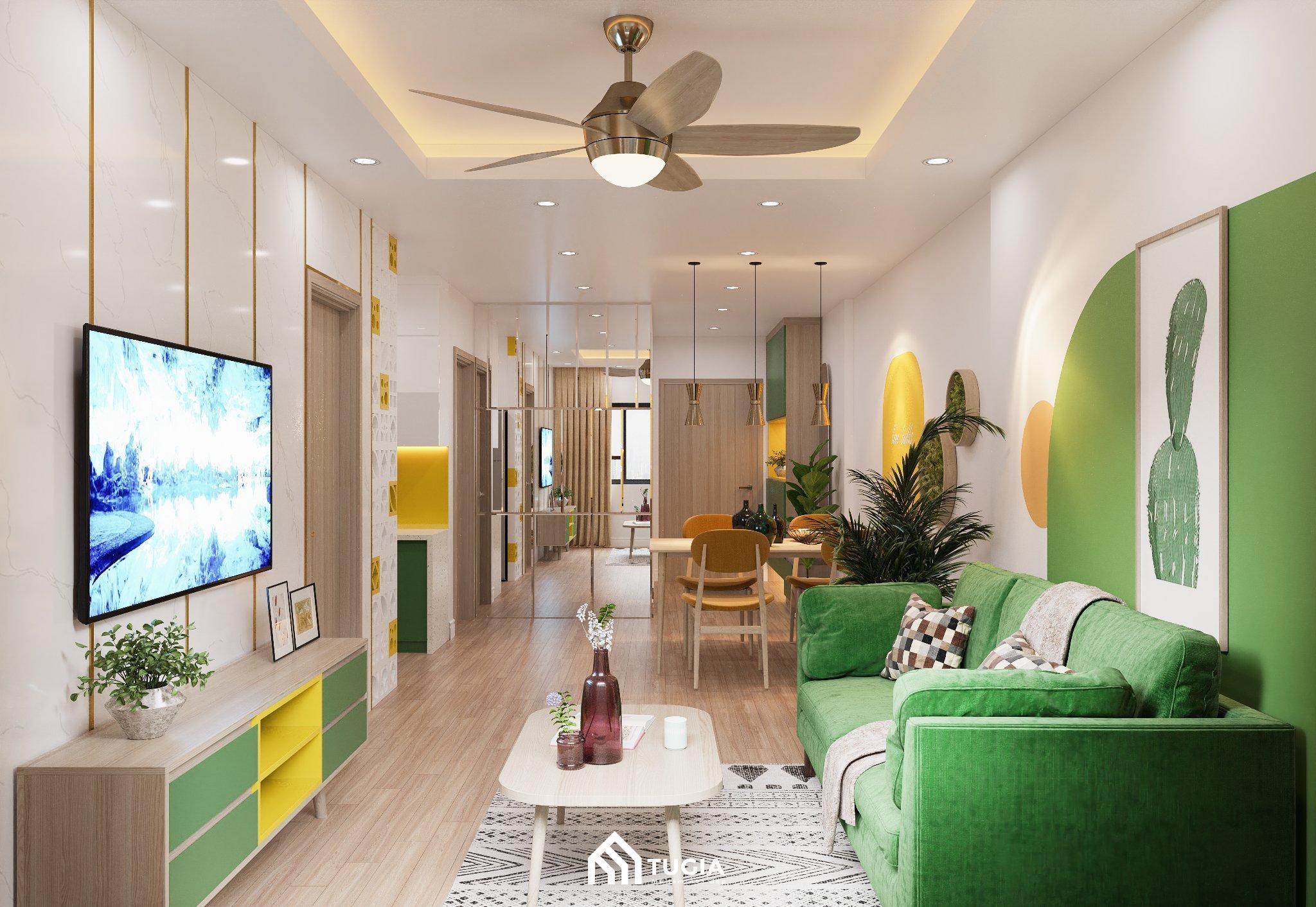 Mẫu thiết kế căn hộ chung cư theo phong cách Tropical với vẻ đẹp độc đáo