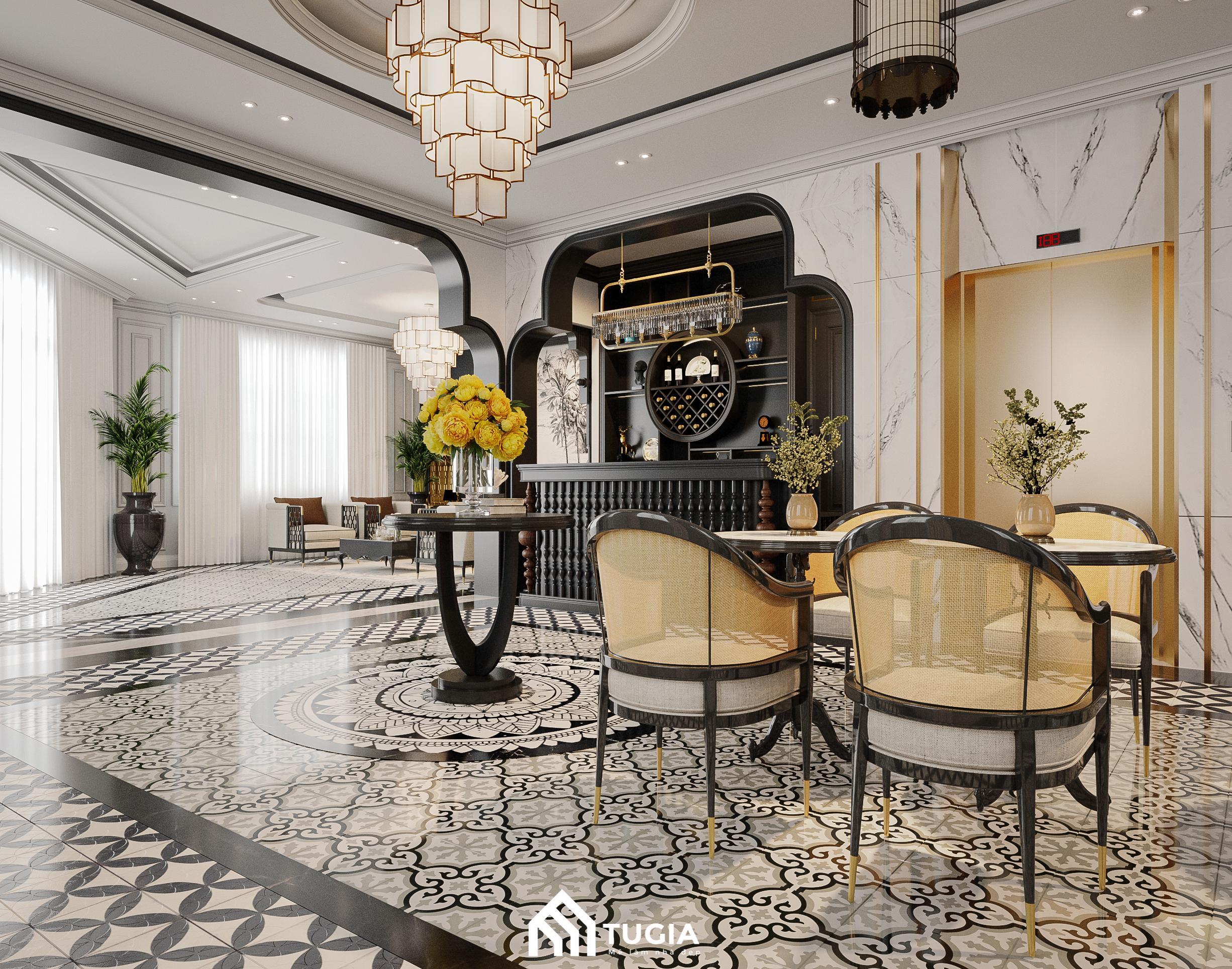 Góc nội thất biệt thự phong cách Indochine