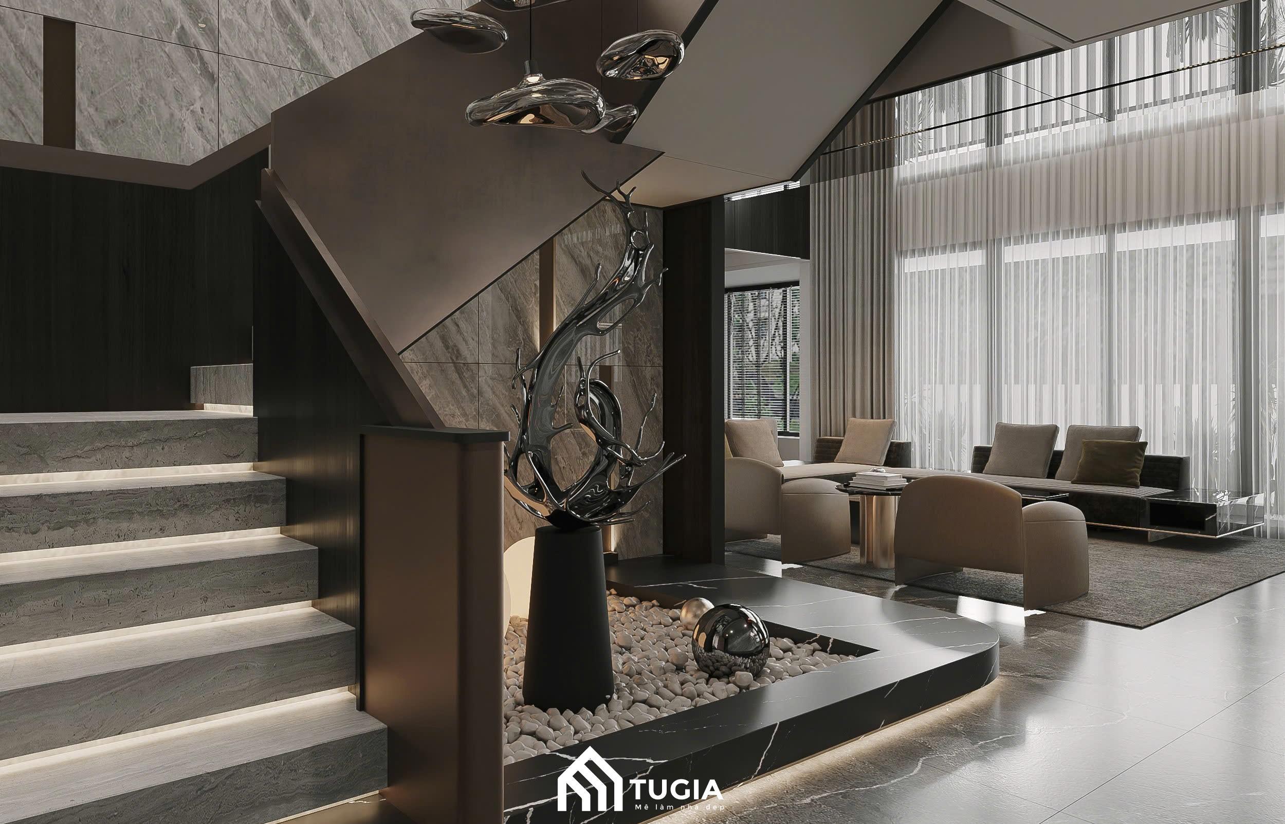 Tiểu cảnh trang trí trong biệt thự Luxury