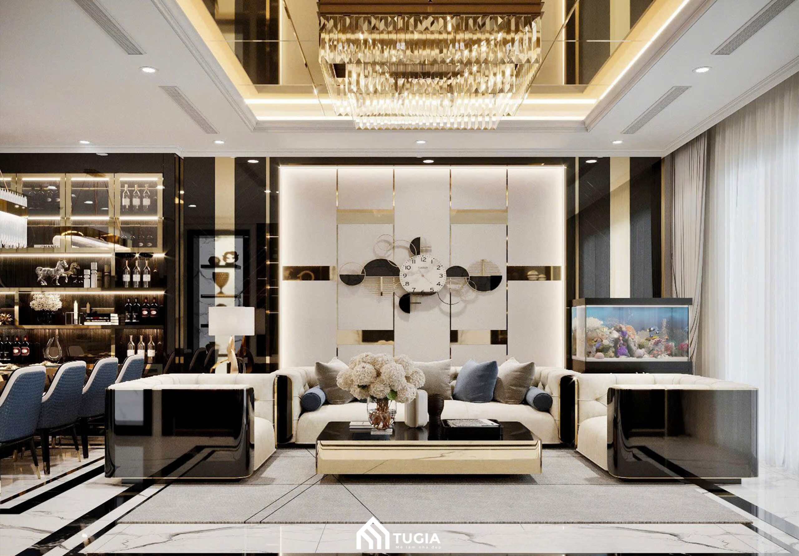 Căn biệt thự liền kề được thiết kế Luxury với nội thất vô cùng cao cấp