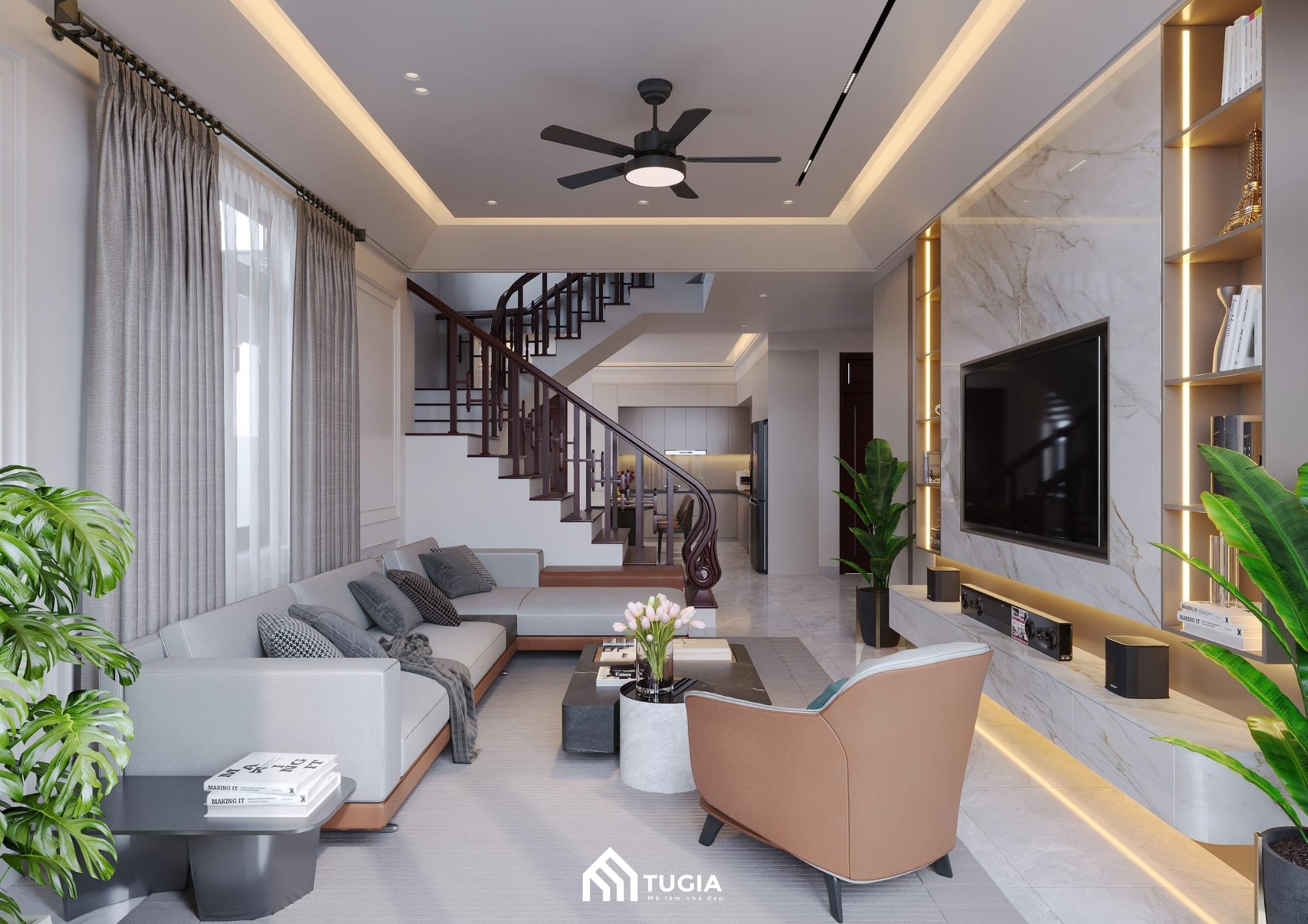 Dự án thiết kế nội thất nhà phố cho Chị Thảo theo phong cách hiện đại do Nội thất Tứ Gia thực hiện