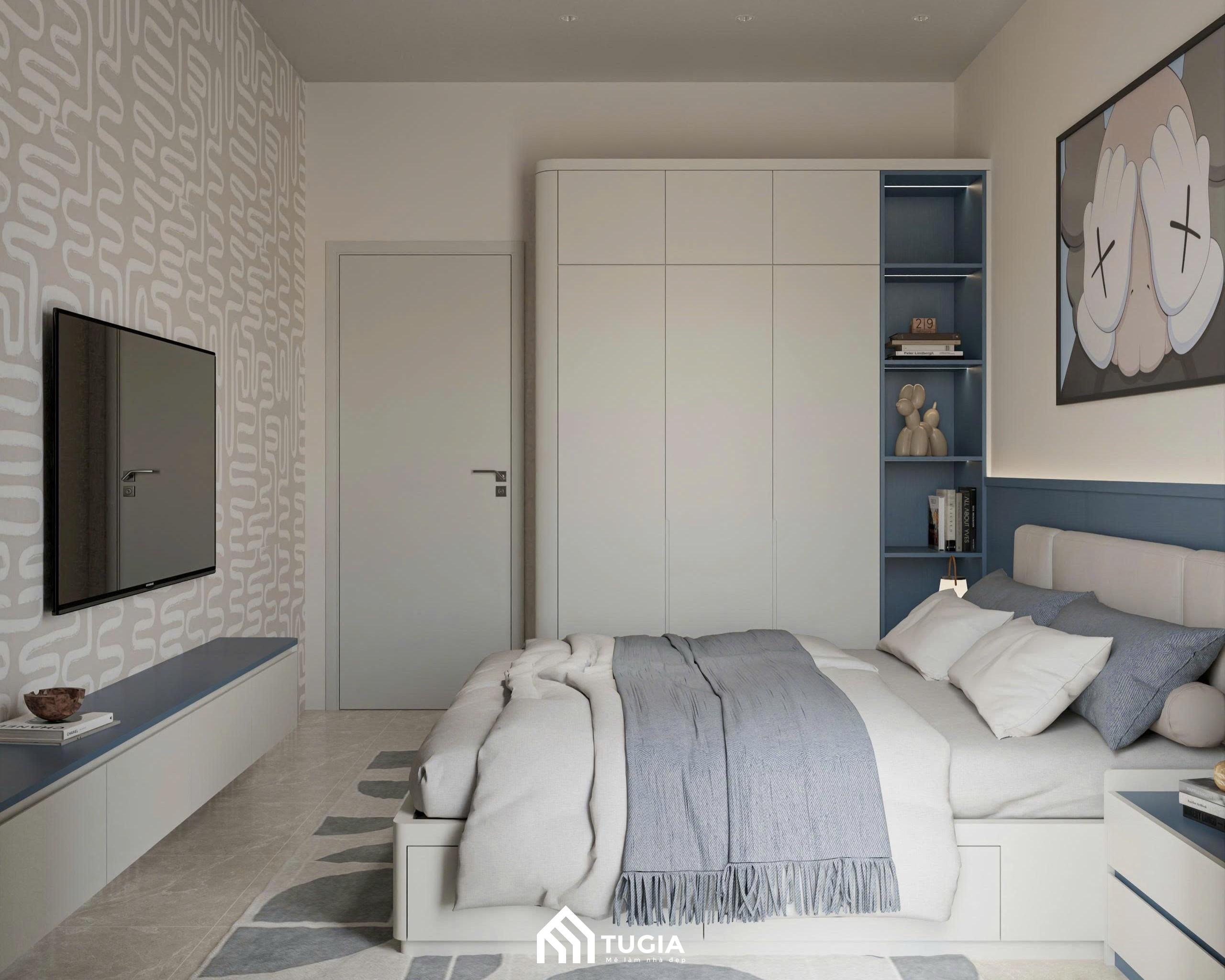 Nội thất hiện đại với chất liệu chủ yếu từ gỗ công nghiệp MDF phủ melamine
