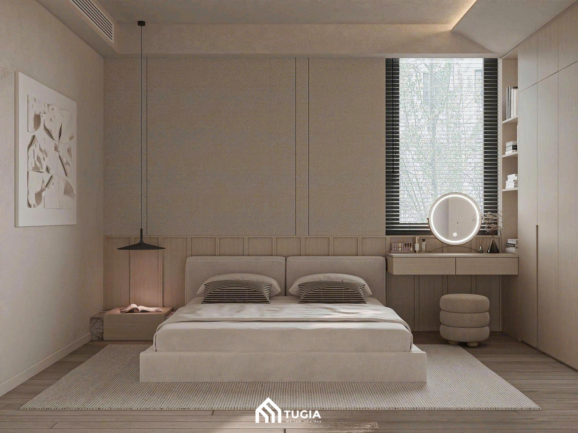 Decor phòng ngủ Hàn Quốc sử dụng nội thất tối giản, thấp