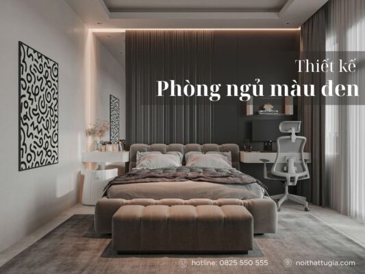 25 Mẫu phòng ngủ màu đen đẹp, sang trọng cho cả nam và nữ