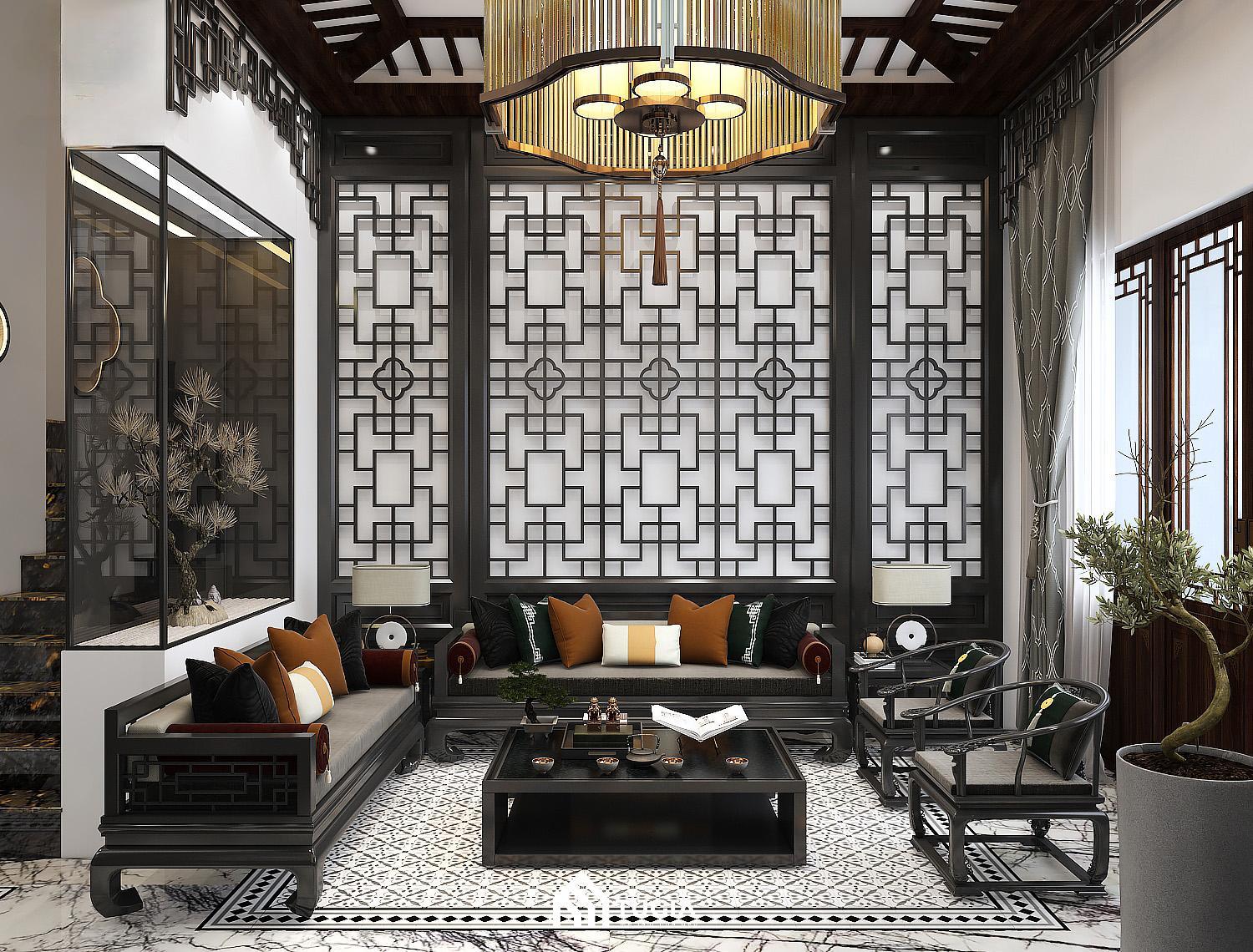 Thiết kế nội thất nhà phố phong cách Trung Hoa sẽ chắt lọc những điểm mới của nước bạn nhưng vẫn giữ được nét truyền thống vốn có ở nước ta
