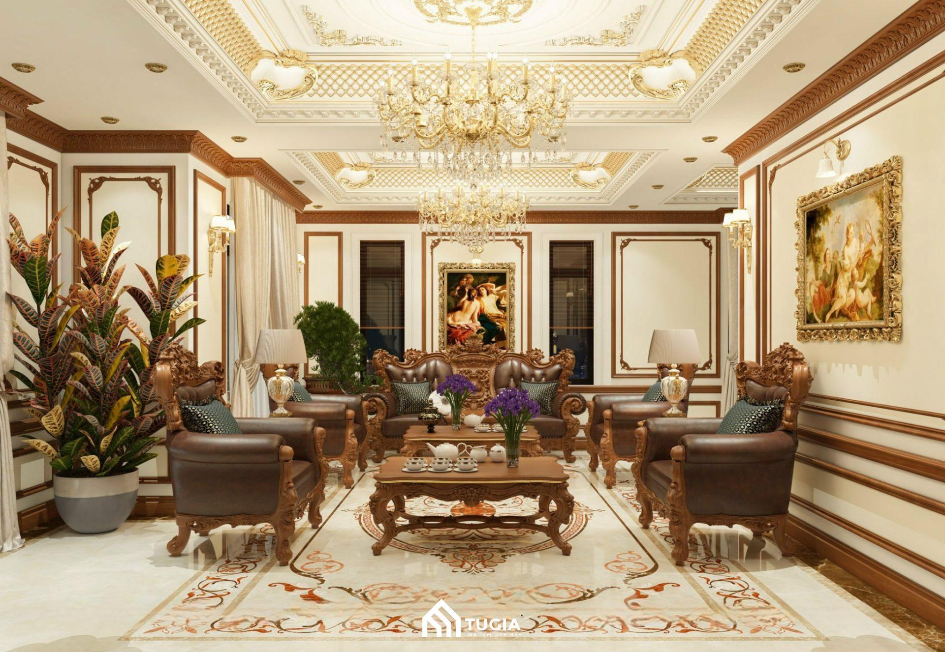 Thiết kế nội thất nhà phố phong cách cổ điển là việc làm nhấn mạnh các họa tiết hoa văn tỉ mỉ