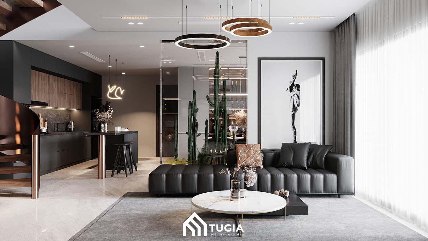 Chất liệu nội thất hiện đại như da PU, kính cường lực, gỗ MDF có độ bền cao