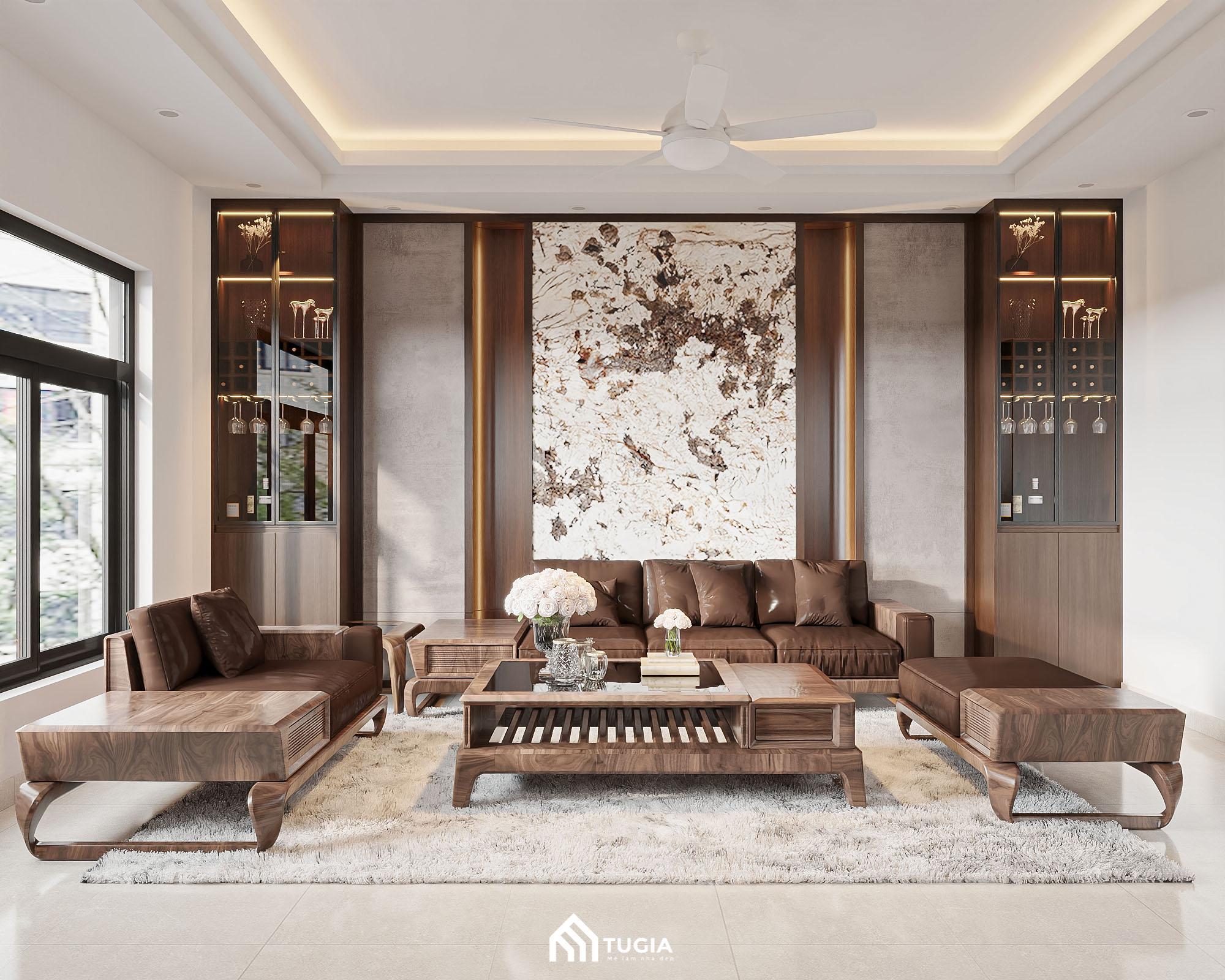 Mẫu thiết kế nội thất nhà phố cho anh Nghị tại Long Biên, Hà Nội do Nội thất Tứ Gia thực hiện