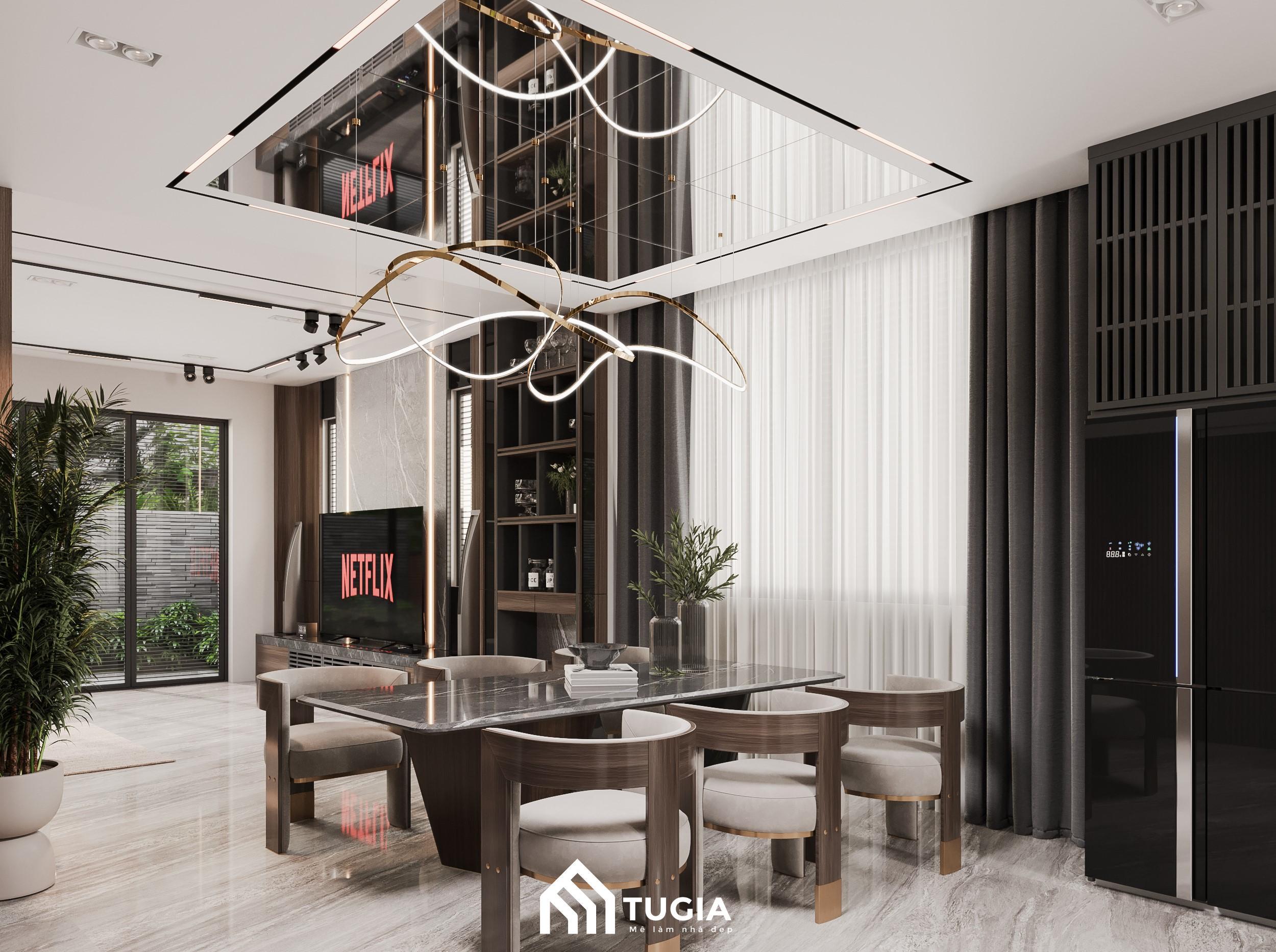 Căn nhà được Nội thất Tứ Gia thiết kế không gian mở vô cùng thông thoáng