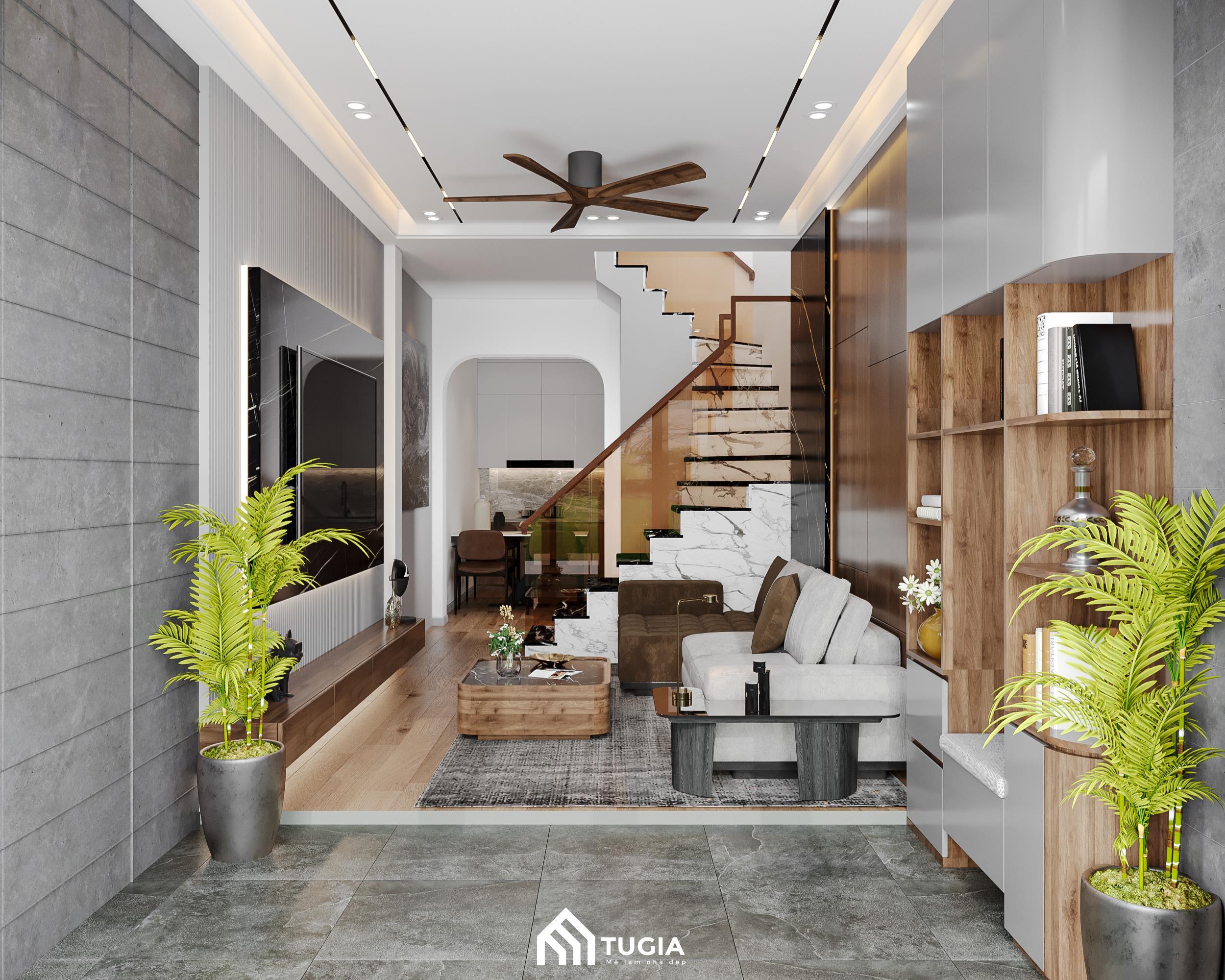 Thiết kế không gian mở để tận dụng tối đa ánh sáng tự nhiên, giúp ngôi nhà luôn tràn đầy năng lượng