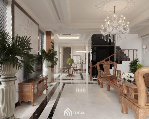 Dự án thiết kế nội thất biệt thự 3 tầng của Anh Tùng theo phong cách Luxury do Nội thất Tứ Gia thực hiện