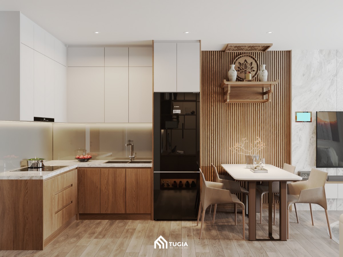 30+ Mẫu thiết kế bếp chung cư đẹp, hiện đại và tiện nghi