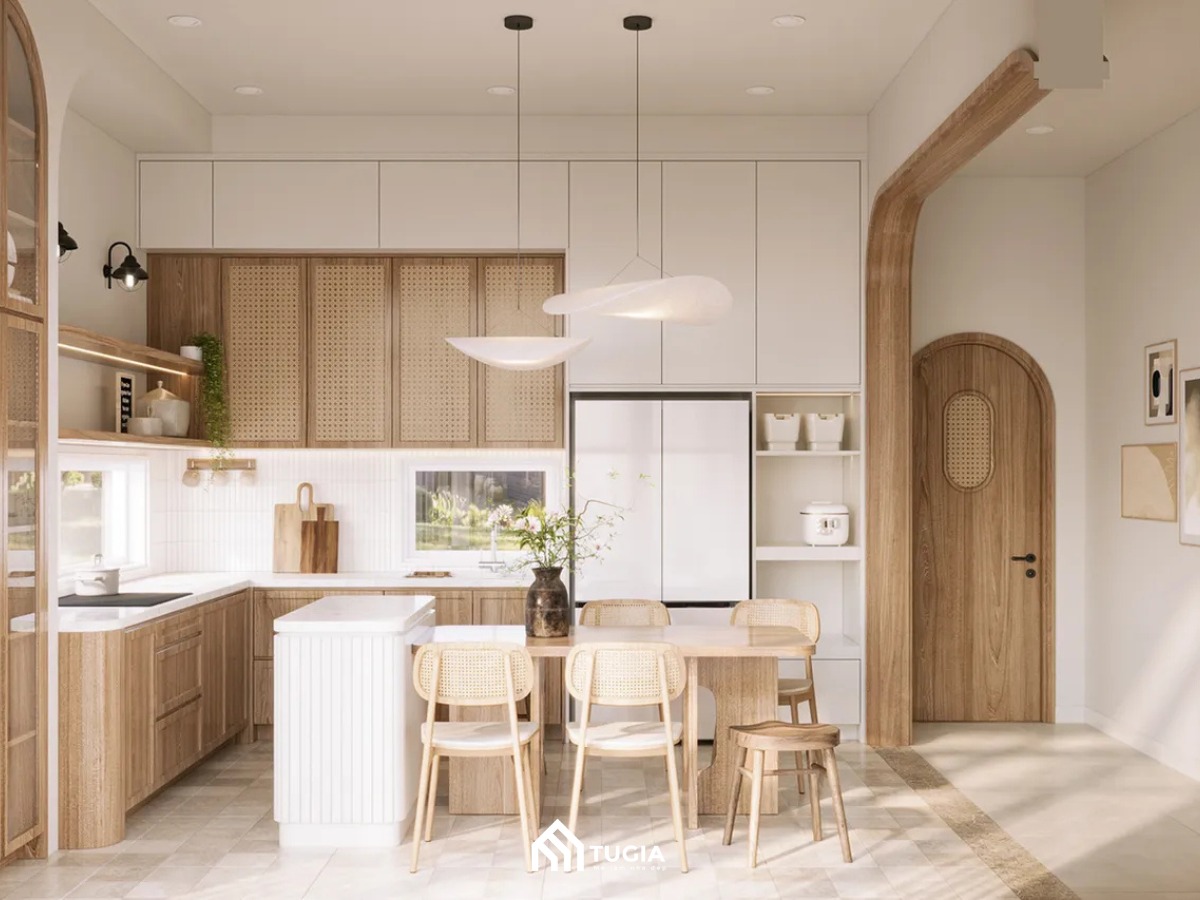 Phòng bếp Wabi - Sabi đề cao sự giản dị và vẻ đẹp không hoàn hảo