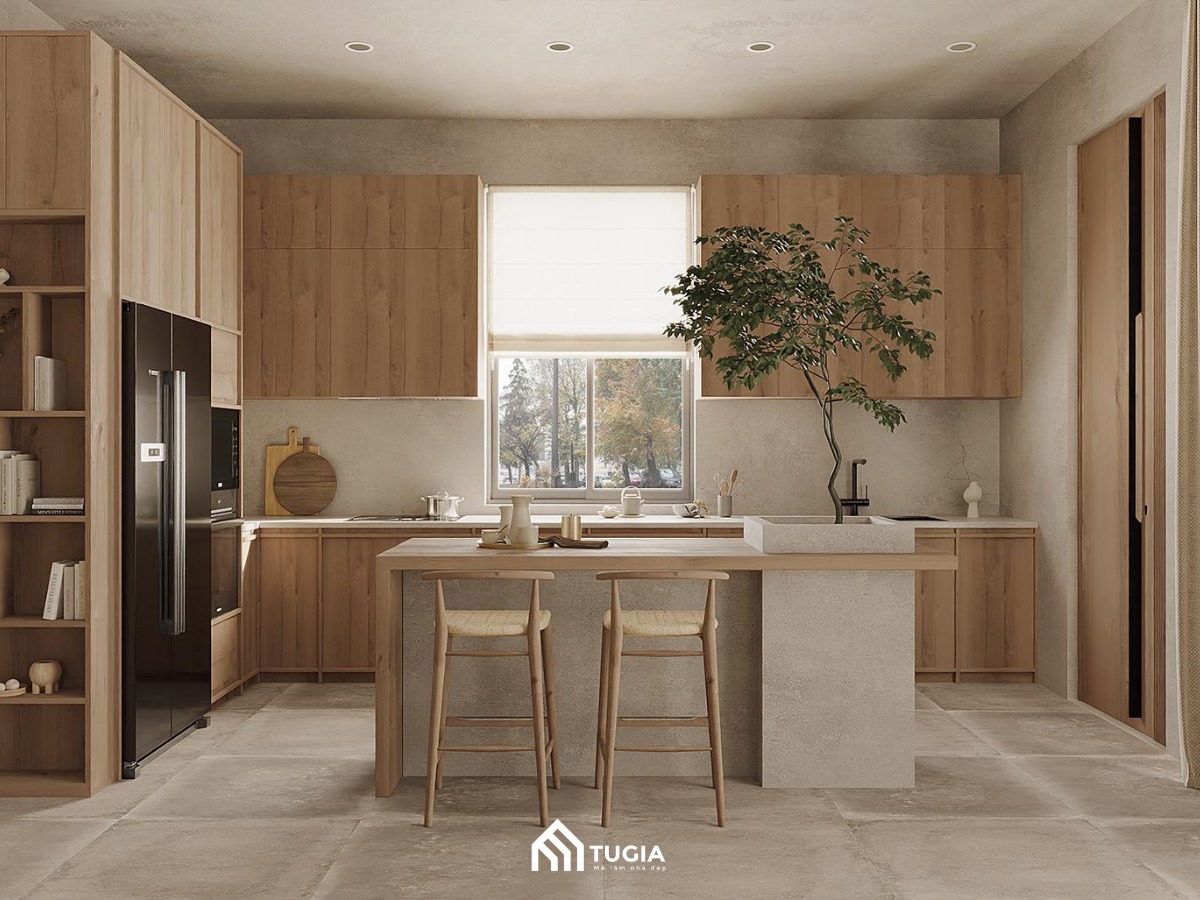 Phòng bếp theo phong cách Wabi Sabi mang đậm tinh thần Nhật Bản