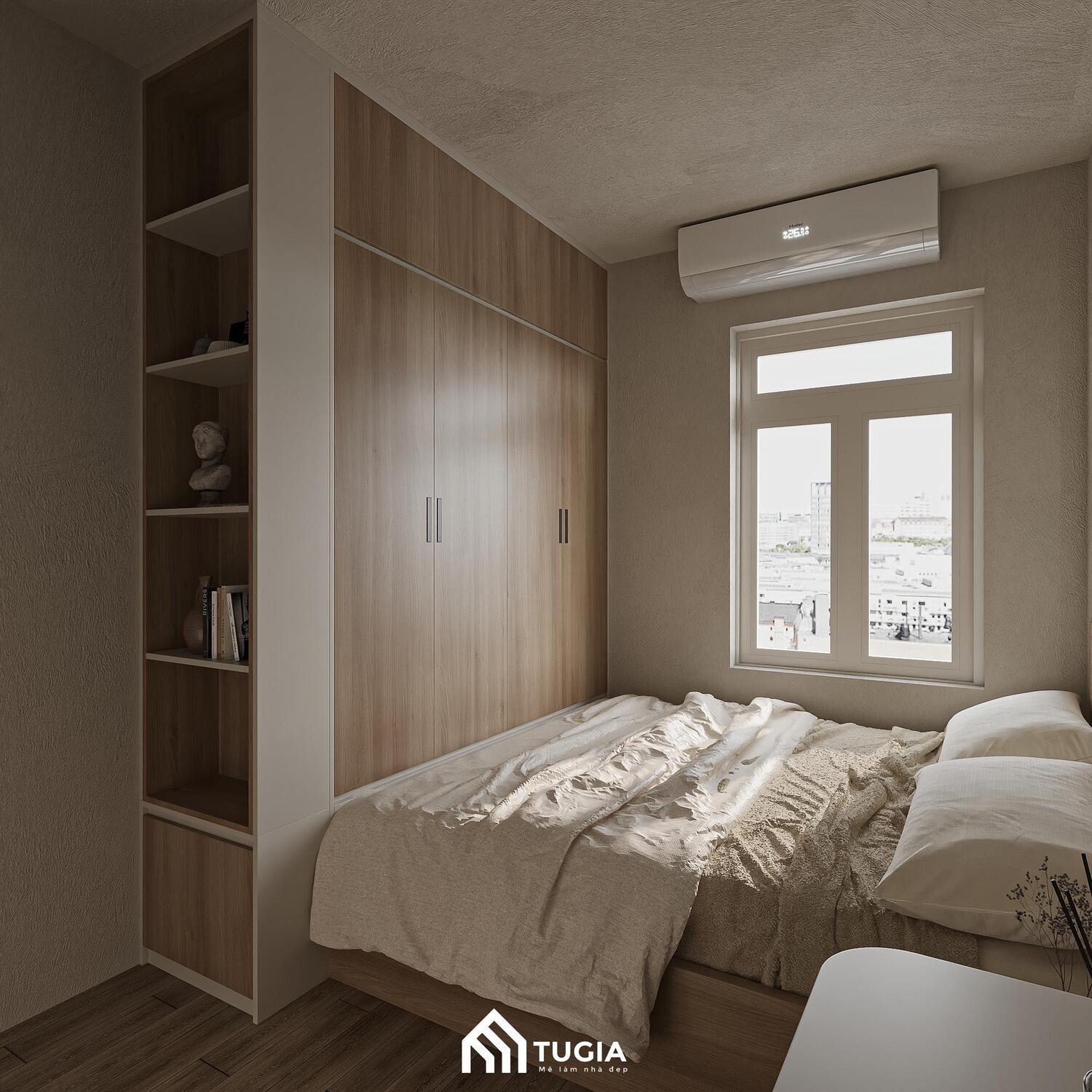 Nội thất thông minh và tối ưu diện tích áp dụng trong phòng ngủ nhỏ của chị Thảo