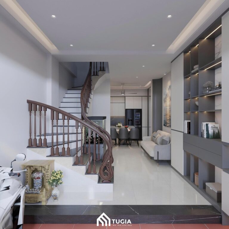 Dự án thiết kế nội thất nhà phố hiện đại 36m2 của anh Hoàng tại Xuân Đỉnh do Nội thất Tứ Gia hoàn thiện