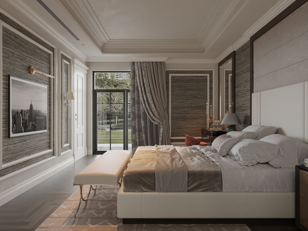 Không gian luxury vô cùng ấn tượng với cách phối màu tinh tế