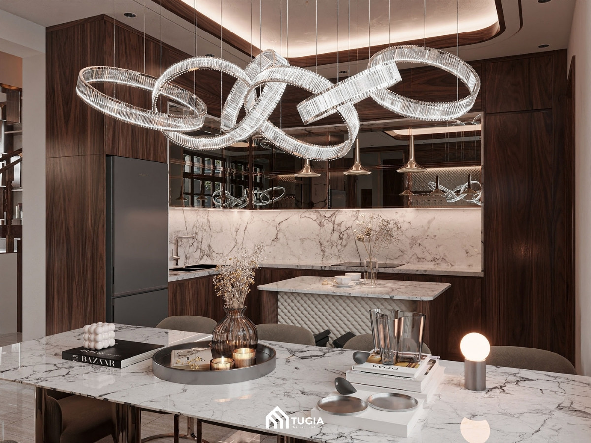 Mẫu thiết kế phòng bếp sang trọng theo phong cách Luxury
