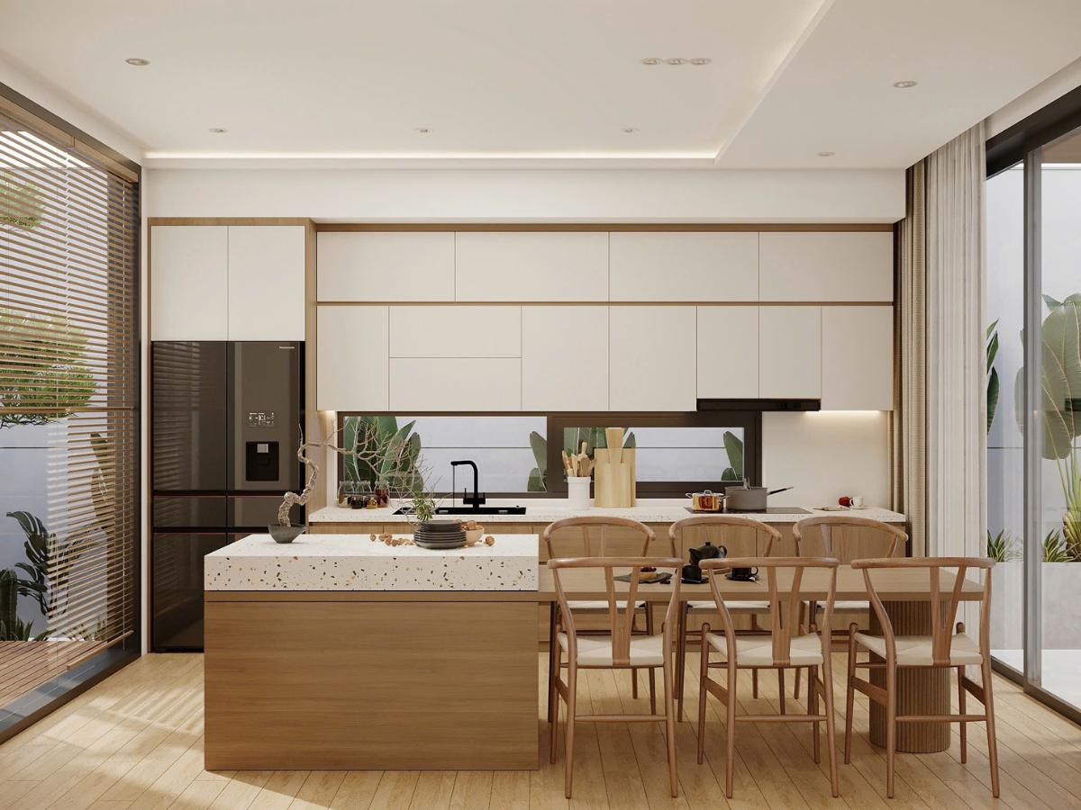 Mẫu thiết kế phòng bếp đẹp hiện đại cho nhà cấp 4 được ưa chuộng
