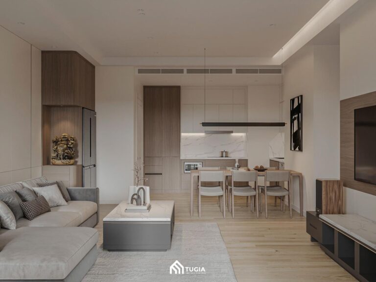 Dự án thiết kế nội thất cho căn hộ tại Vinhomes Times City của anh Khoa do Nội thất Tứ Gia triển khai
