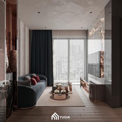 Không gian toát lên vẻ đẹp sang trọng và hiện đại đặc trưng của phong cách Modern Luxury cao cấp