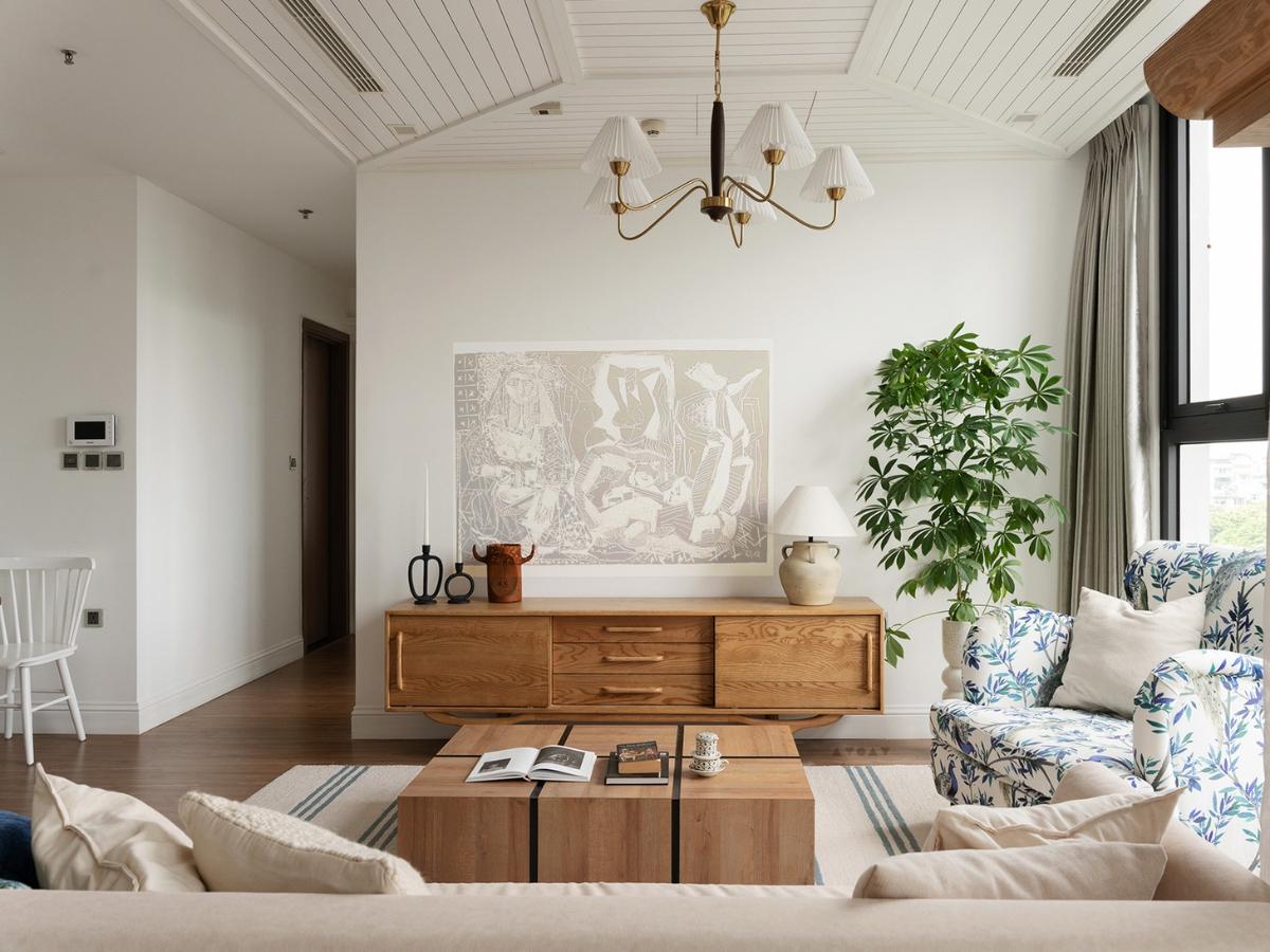 Mẫu thiết kế chung cư 100m2 phong cách Địa Trung Hải vô cùng phòng khoáng 