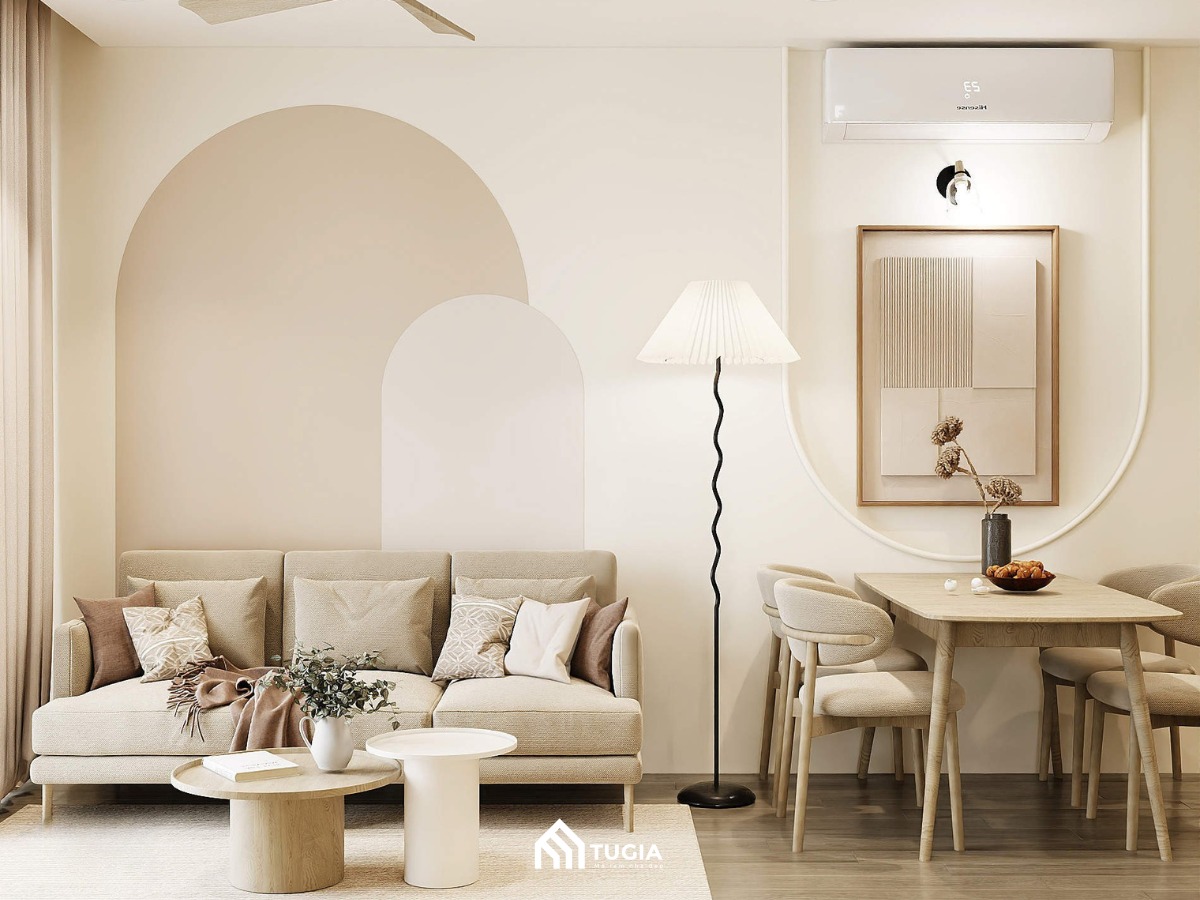 Thiết kế không gian mở đối với các khu vực sinh hoạt chung để nhận được nhiều ánh sáng tự nhiên