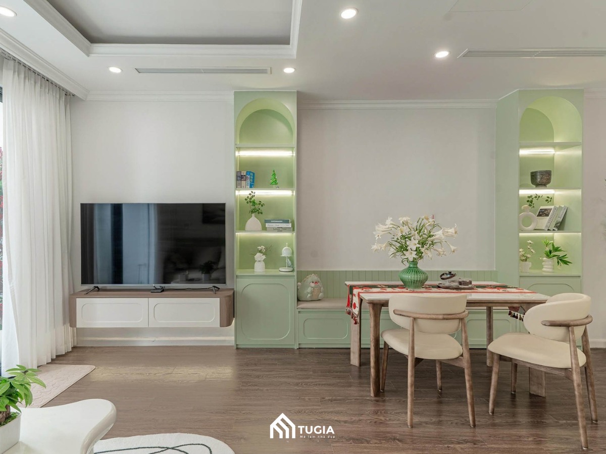 Ưu tiên các thiết kế hiện đại, thông minh, ít chi tiết rườm rà để không gian căn hộ 80m2 không bị bí bách