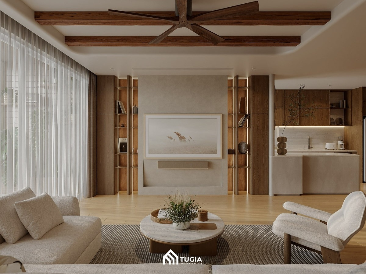 Không gian phong cách căn hộ 3 phòng ngủ phong cách Bắc Âu vừa ấm cúng vừa hiện đại, đầy đủ tiện nghi