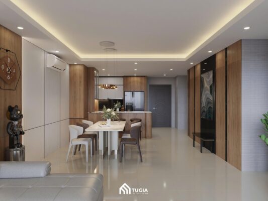 Dự án thiết kế nội thất chung cư 3 phòng ngủ của chị Ngọc tại Vinhomes Royal City do Nội thất Tứ Gia thự hiện