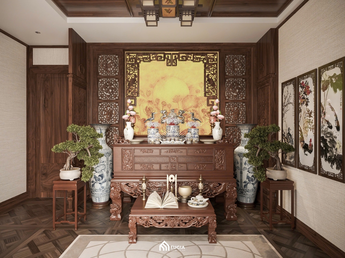 Thiết kế nội thất biệt thự phong cách Indochine