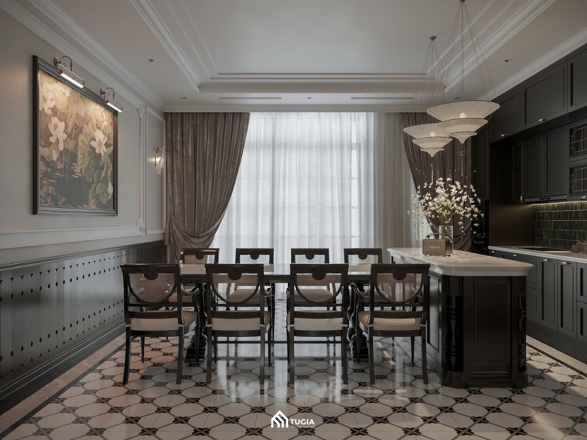 Thiết kế nội thất biệt thự phong cách Indochine