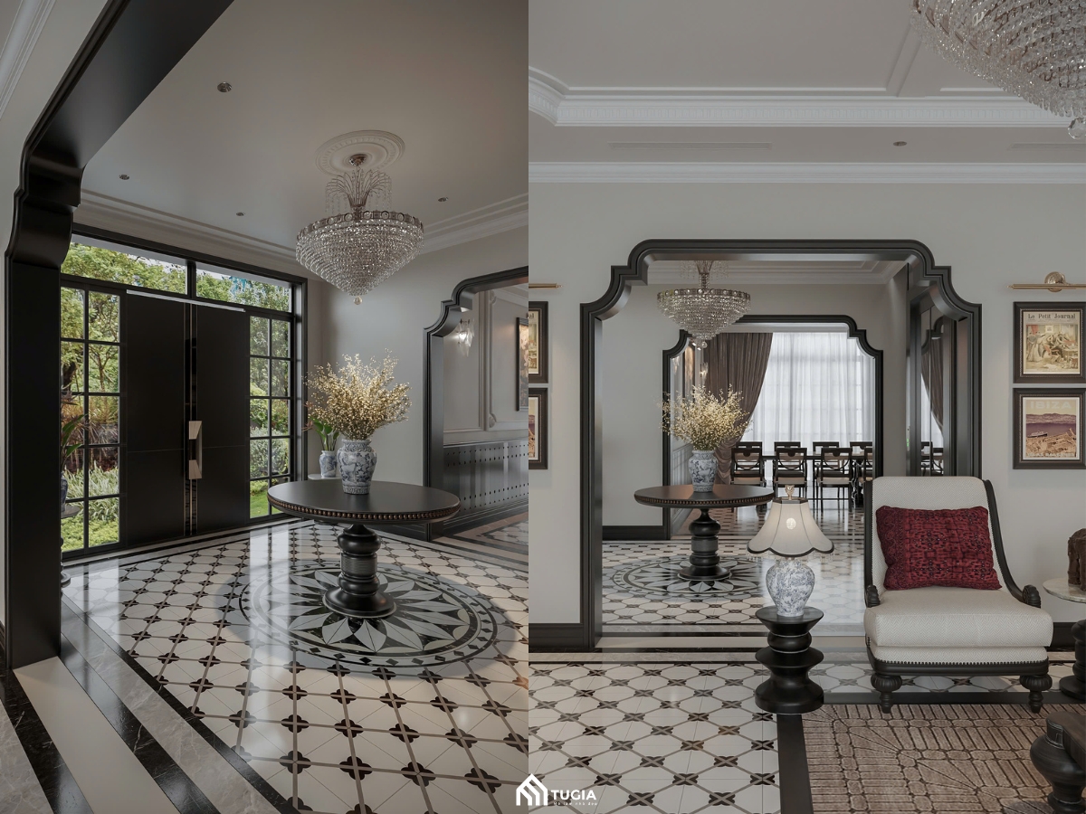 Thiết kế nội thất biệt thự phong cách Indochine