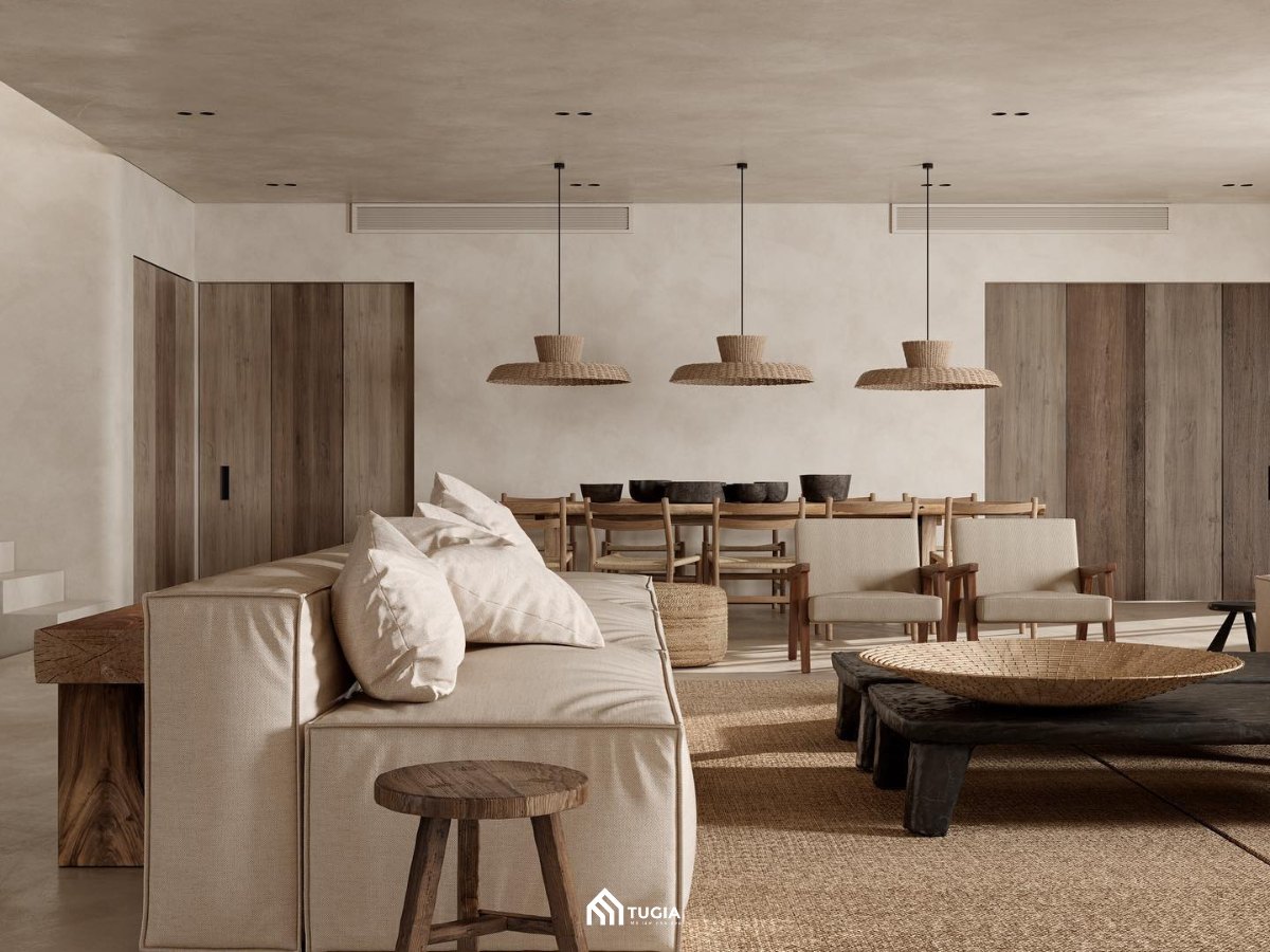 Thiết kế nội thất chung cư Wabi Sabi