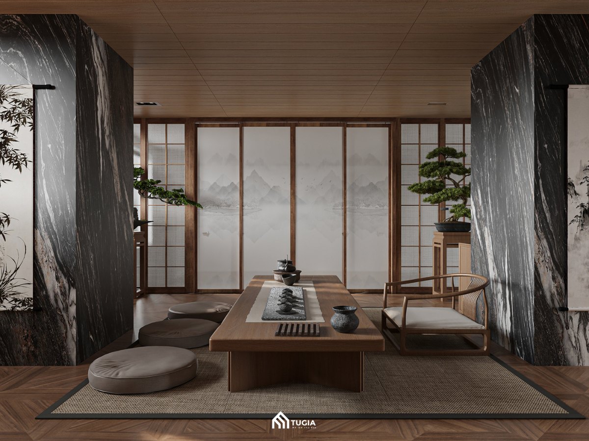Thiết kế nội thất chung cư Wabi Sabi