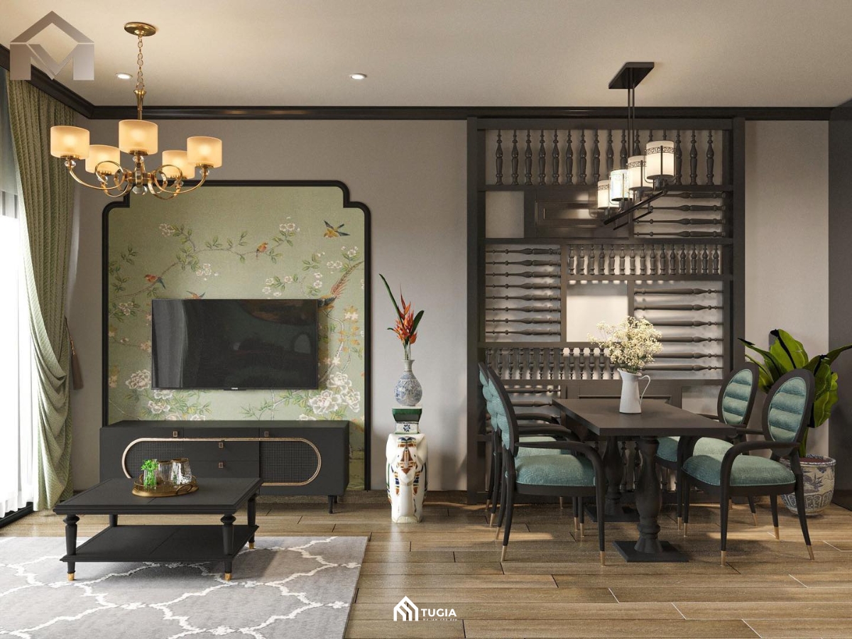 Thiết kế nội thất nhà phố phong cách Indochine