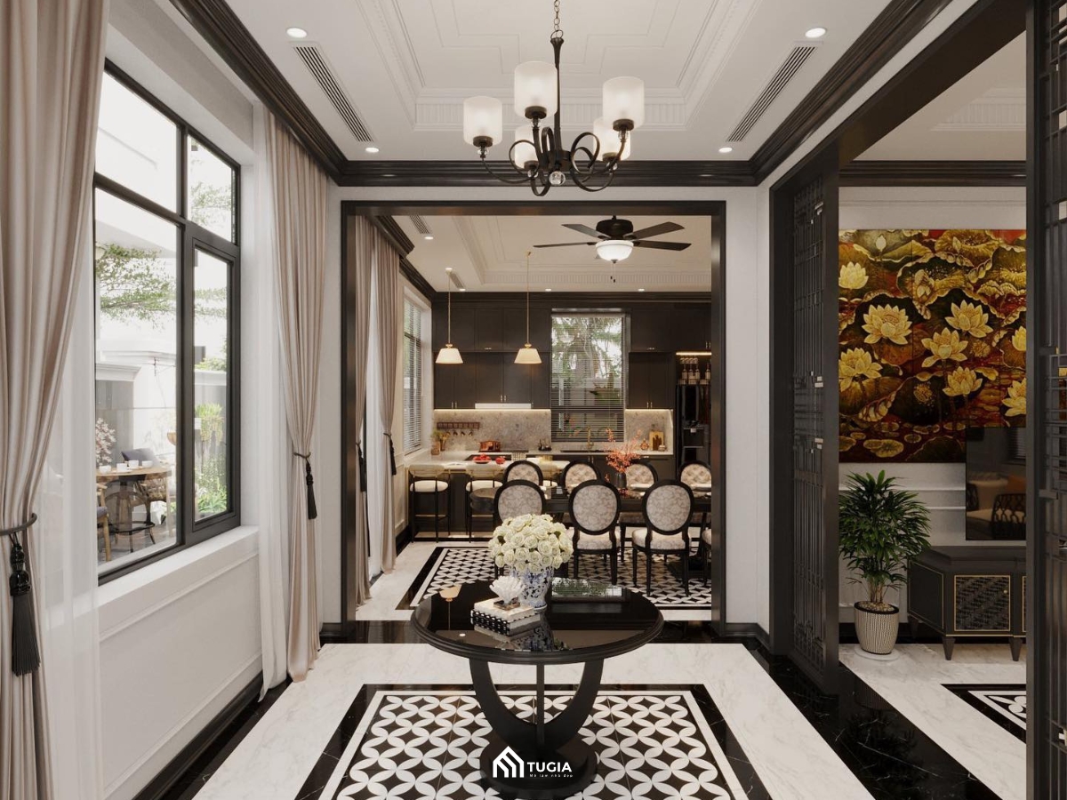 Thiết kế nội thất nhà phố phong cách Indochine